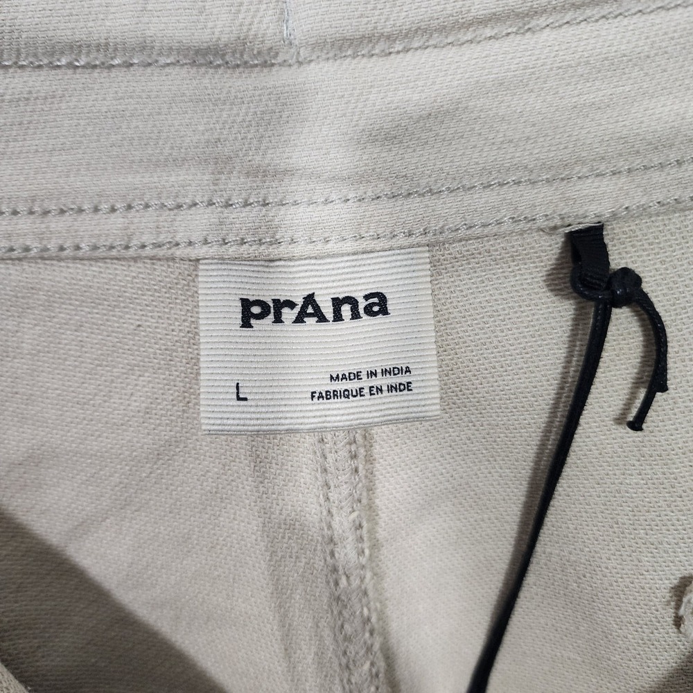 prAna Cuyamaca Pant Womens Large Almond Beige Wide Leg Organic Cotton Tencel New - Picture 10 of 11